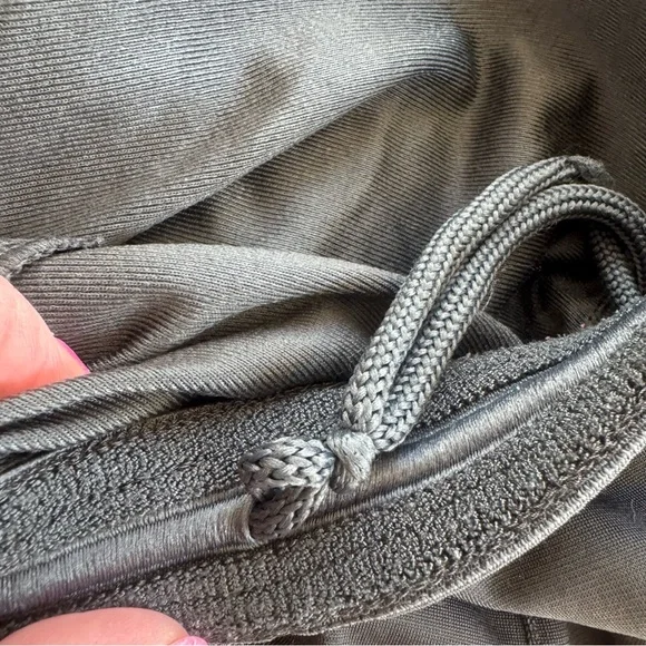 Adidas Track Pants Gray Stretch Tapered Fit Climalite Zip Legs L - Picture 6 of 8